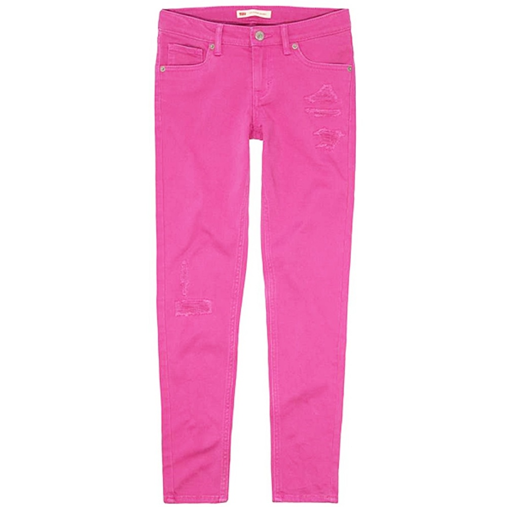 Levi's 710 Super Skinny Fit Pink Distressed Jeans